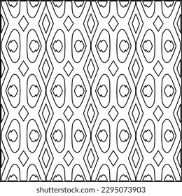 Stylish texture with figures from lines.Abstract geometric black and white pattern for web page, textures, card, poster, fabric, textile. Monochrome graphic repeating design. 