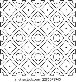 Stylish texture with figures from lines.Abstract geometric black and white pattern for web page, textures, card, poster, fabric, textile. Monochrome graphic repeating design. 