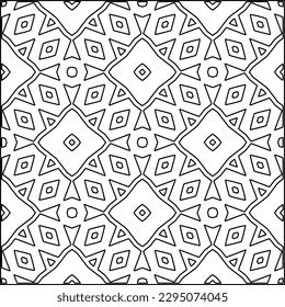 Stylish texture with figures from lines.Abstract geometric black and white pattern for web page, textures, card, poster, fabric, textile. Monochrome graphic repeating design. 