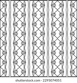 Stylish texture with figures from lines.Abstract geometric black and white pattern for web page, textures, card, poster, fabric, textile. Monochrome graphic repeating design. 
