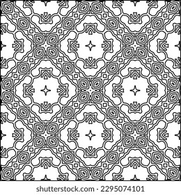 Stilvolle Textur mit Figuren aus Linien.Abstraktes geometrisches Schwarz-Weiß Muster für Webseiten, Texturen, Karten, Poster, Stoff, Textilien. Monochrome grafische Wiederholungsdesign. 