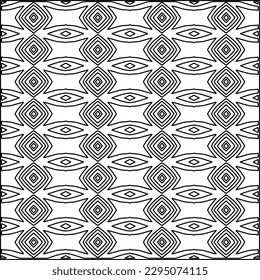 Stilvolle Textur mit Figuren aus Linien.Abstraktes geometrisches Schwarz-Weiß Muster für Webseiten, Texturen, Karten, Poster, Stoff, Textilien. Monochrome grafische Wiederholungsdesign. 