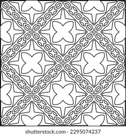 Stylish texture with figures from lines.Abstract geometric black and white pattern for web page, textures, card, poster, fabric, textile. Monochrome graphic repeating design. 