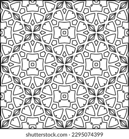 Textura elegante con figuras de líneas.Patrón geométrico en blanco y negro para páginas web, texturas, tarjetas, afiches, tela, textil. Diseño repetitivo gráfico monocromo. 
