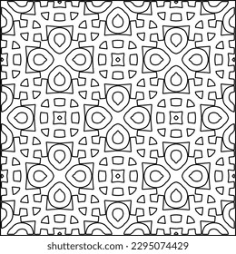 Stilvolle Textur mit Figuren aus Linien.Abstraktes geometrisches Schwarz-Weiß Muster für Webseiten, Texturen, Karten, Poster, Stoff, Textilien. Monochrome grafische Wiederholungsdesign. 