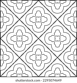 Stylish texture with figures from lines.Abstract geometric black and white pattern for web page, textures, card, poster, fabric, textile. Monochrome graphic repeating design. 