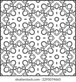 Stylish texture with figures from lines.Abstract geometric black and white pattern for web page, textures, card, poster, fabric, textile. Monochrome graphic repeating design. 