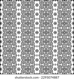 Stylish texture with figures from lines.Abstract geometric black and white pattern for web page, textures, card, poster, fabric, textile. Monochrome graphic repeating design. 