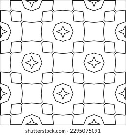 Stylish texture with figures from lines.Abstract geometric black and white pattern for web page, textures, card, poster, fabric, textile. Monochrome graphic repeating design. 