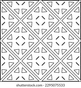 Stylish texture with figures from lines.Abstract geometric black and white pattern for web page, textures, card, poster, fabric, textile. Monochrome graphic repeating design. 