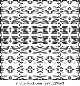 Textura elegante con figuras de líneas.Patrón geométrico en blanco y negro para páginas web, texturas, tarjetas, afiches, tela, textil. Diseño repetitivo gráfico monocromo. 