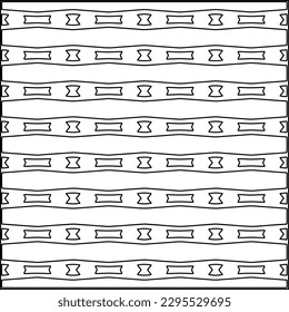 Stylish texture with figures from lines.Abstract geometric black and white pattern for web page, textures, card, poster, fabric, textile. Monochrome graphic repeating design. 