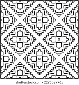 Stilvolle Textur mit Figuren aus Linien.Abstraktes geometrisches Schwarz-Weiß Muster für Webseiten, Texturen, Karten, Poster, Stoff, Textilien. Monochrome grafische Wiederholungsdesign. 