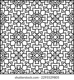 Textura elegante con figuras de líneas.Patrón geométrico en blanco y negro para páginas web, texturas, tarjetas, afiches, tela, textil. Diseño repetitivo gráfico monocromo. 