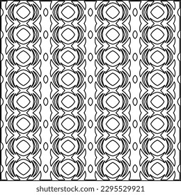 Stylish texture with figures from lines.Abstract geometric black and white pattern for web page, textures, card, poster, fabric, textile. Monochrome graphic repeating design. 