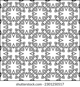  Textura elegante con figuras de líneas.Patrón geométrico en blanco y negro para páginas web, texturas, tarjetas, afiches, tela, textil. Diseño repetitivo gráfico monocromo. 