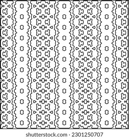  Stylish texture with figures from lines.Abstract geometric black and white pattern for web page, textures, card, poster, fabric, textile. Monochrome graphic repeating design. 