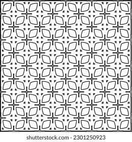  Stylish texture with figures from lines.Abstract geometric black and white pattern for web page, textures, card, poster, fabric, textile. Monochrome graphic repeating design. 