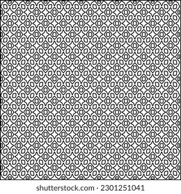  Stylish texture with figures from lines.Abstract geometric black and white pattern for web page, textures, card, poster, fabric, textile. Monochrome graphic repeating design. 