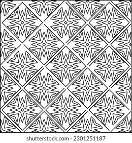 Textura elegante con figuras de líneas.Patrón geométrico en blanco y negro para páginas web, texturas, tarjetas, afiches, tela, textil. Diseño repetitivo gráfico monocromo. 