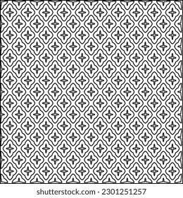  Textura elegante con figuras de líneas.Patrón geométrico en blanco y negro para páginas web, texturas, tarjetas, afiches, tela, textil. Diseño repetitivo gráfico monocromo. 