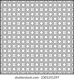  Stylish texture with figures from lines.Abstract geometric black and white pattern for web page, textures, card, poster, fabric, textile. Monochrome graphic repeating design. 