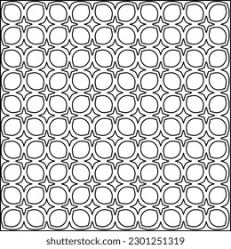  Stylish texture with figures from lines.Abstract geometric black and white pattern for web page, textures, card, poster, fabric, textile. Monochrome graphic repeating design. 