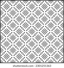  Stilvolle Textur mit Figuren aus Linien.Abstraktes geometrisches Schwarz-Weiß Muster für Webseiten, Texturen, Karten, Poster, Stoff, Textilien. Monochrome grafische Wiederholungsdesign. 