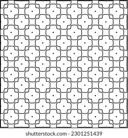  Stylish texture with figures from lines.Abstract geometric black and white pattern for web page, textures, card, poster, fabric, textile. Monochrome graphic repeating design. 