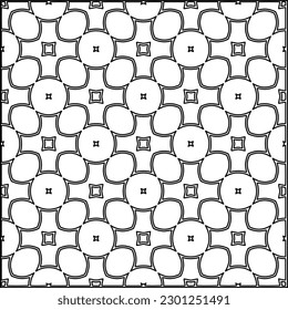 Stylish texture with figures from lines.Abstract geometric black and white pattern for web page, textures, card, poster, fabric, textile. Monochrome graphic repeating design. 