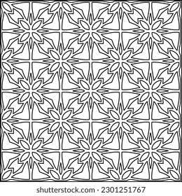  Stylish texture with figures from lines.Abstract geometric black and white pattern for web page, textures, card, poster, fabric, textile. Monochrome graphic repeating design. 