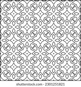  Textura elegante con figuras de líneas.Patrón geométrico en blanco y negro para páginas web, texturas, tarjetas, afiches, tela, textil. Diseño repetitivo gráfico monocromo. 