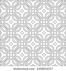  Textura elegante con figuras de líneas.Patrón geométrico en blanco y negro para páginas web, texturas, tarjetas, afiches, tela, textil. Diseño repetitivo gráfico monocromo. 