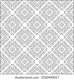 Textura elegante con figuras de líneas.Patrón geométrico en blanco y negro para páginas web, texturas, tarjetas, afiches, tela, textil. Diseño repetitivo gráfico monocromo. 