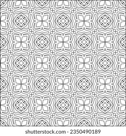Textura elegante con figuras de líneas.Patrón geométrico en blanco y negro para páginas web, texturas, tarjetas, afiches, tela, textil. Diseño repetitivo gráfico monocromo. 
