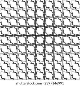  Stylish texture with figures from lines.black and white pattern for web page, textures, card, poster, fabric, textile. Monochrome graphic repeating design. Abstract background.