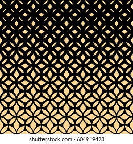 Stylish texture with flowers. Vector pattern. Repeating geometric tiles. Graphic modern pattern.Black and Black and gold texture.texture.