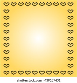 stylish texture (frame) - heart consisting of exclamation marks