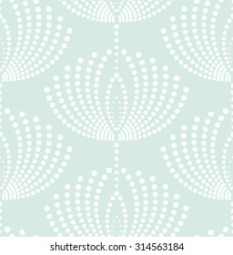 Stylish texture with points.A seamless vector background. Flowers of dots background