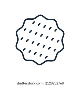 Stylish thin line cookie icon isolated on white background - Vector illustration