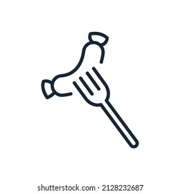Stylish thin line sausage icon isolated on white background - Vector illustration