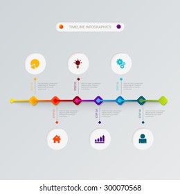 Stylish timeline icons process corporate company history business infographics template mockup. Web site infographic finance report background concepts collection.