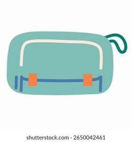 A stylish toiletry bag or travel pouch for organizing small personal items like toiletries, cosmetics, and chargers during travel. Perfect for staying tidy on the go.