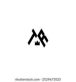 Logotipo elegante de la letra del TR con diseño minimalista limpio.