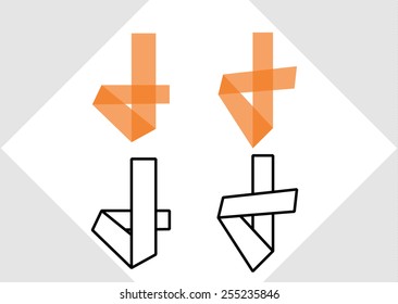 Stylish transparent logo.Bright and colorful. Vector
