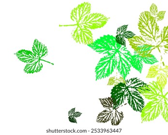 Stylish tree foliage vector october seasonal background. eco concept. top view. flat lay.