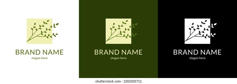 Stylish tree symbol. Vector illustration.