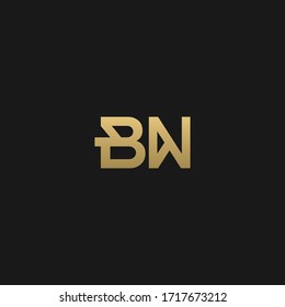 Stylish trendy BN initial based letter icon logo
