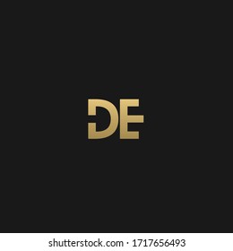 Stylish trendy DE initial based letter icon logo