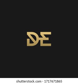 Stylish trendy DE initial based letter icon logo